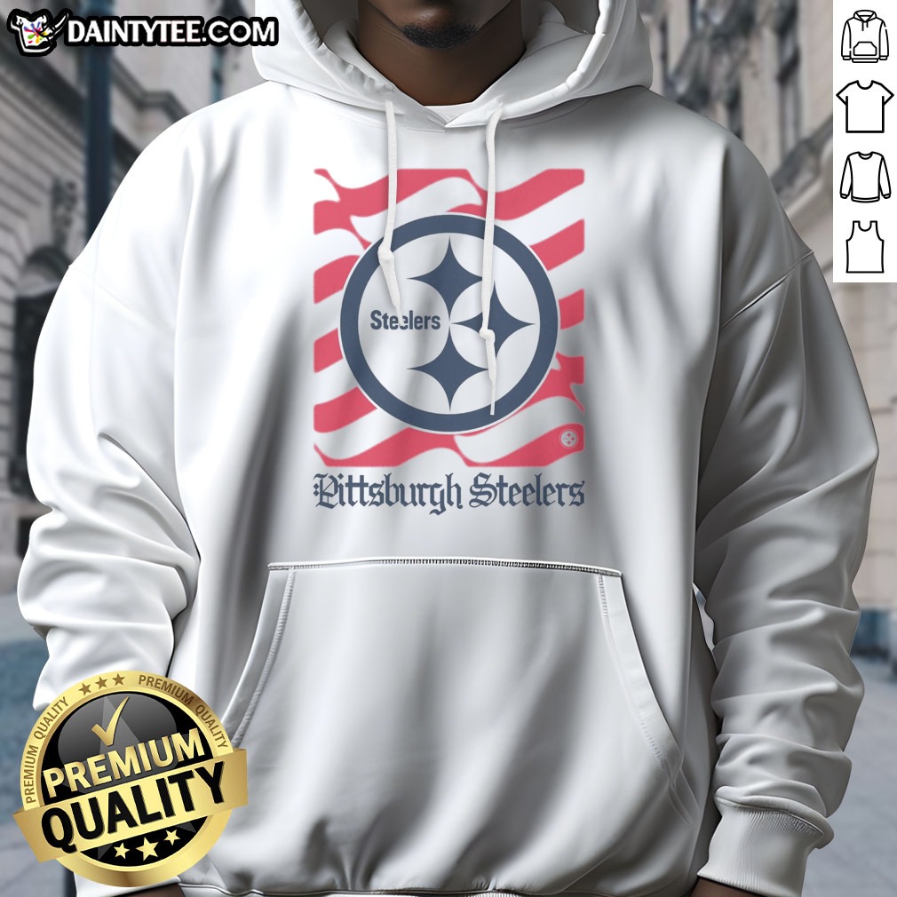 Awesome Pittsburgh Steelers American Heritage Wordmark Shirt on Hoodie Awesome Pittsburgh Steelers American Heritage Wordmark Shirt shown as a hoodie preview