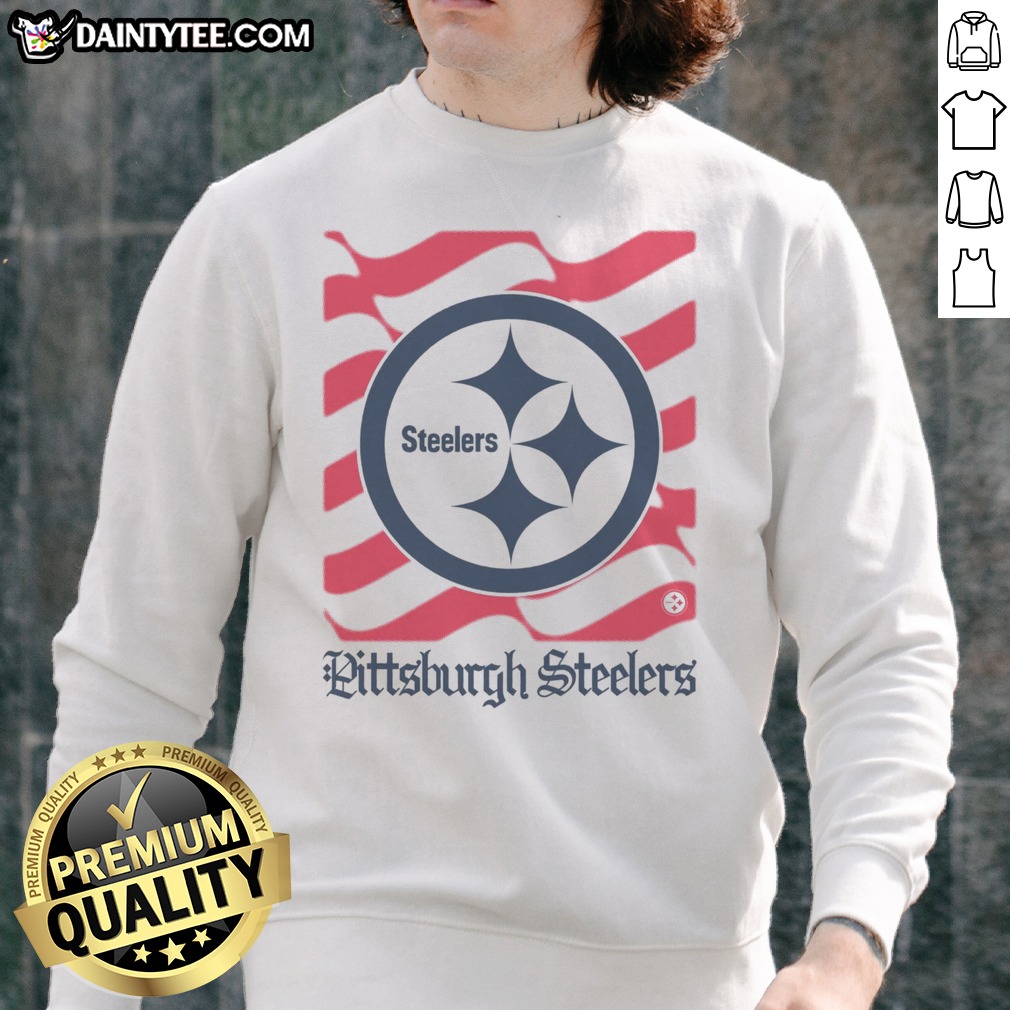 Awesome Pittsburgh Steelers American Heritage Wordmark Shirt on Sweatshirt Awesome Pittsburgh Steelers American Heritage Wordmark Shirt shown as a sweatshirt preview