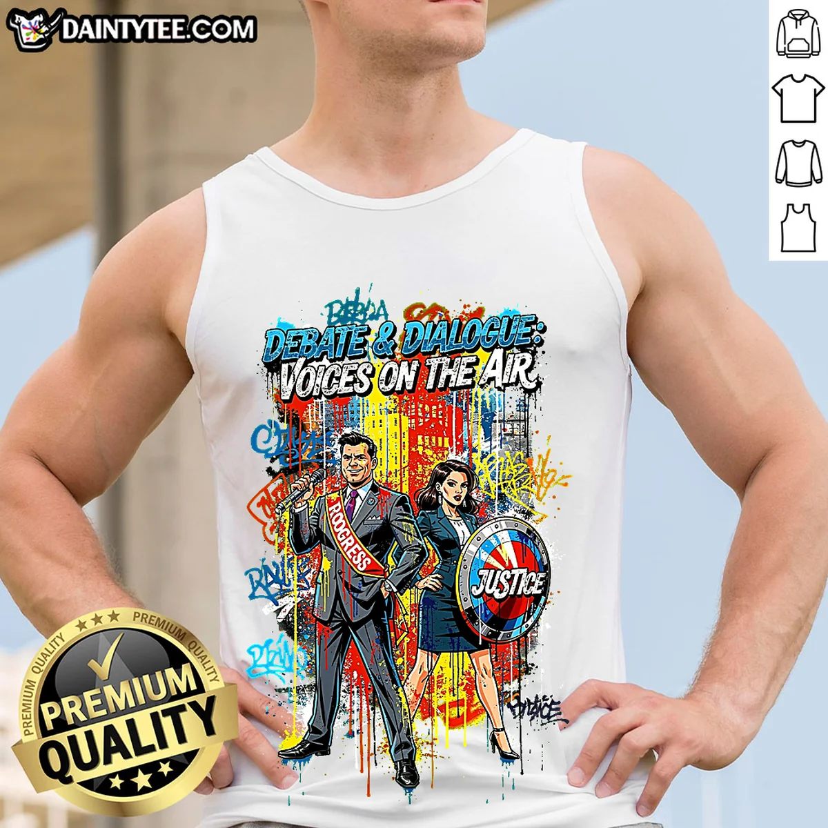 Debate & Dialogue Voices Street Graffiti Tank Top