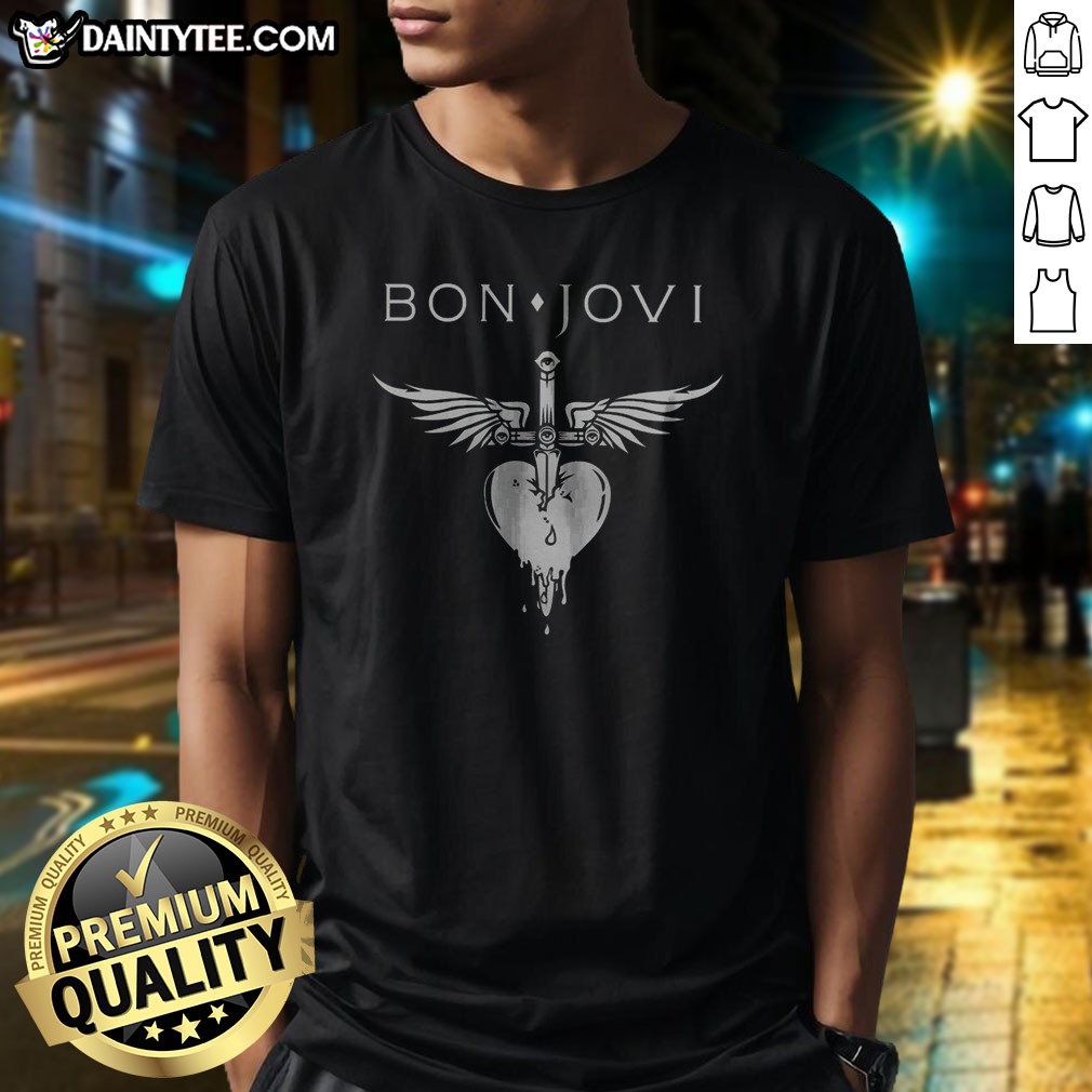 Funny Bon Jovi Dagger Heart Logo Shirt Funny Bon Jovi Dagger Heart Logo Shirt