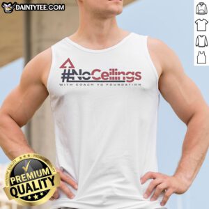 Funny No Ceilings With Coach Yo Foundation Tank top in a vibrant color, perfect for casual wear.