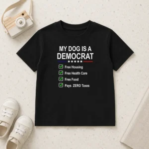 Good My Dog Is A Democrat Free Housing Free Health Care Free Food Pays Zero Taxes Kids T-Shirt