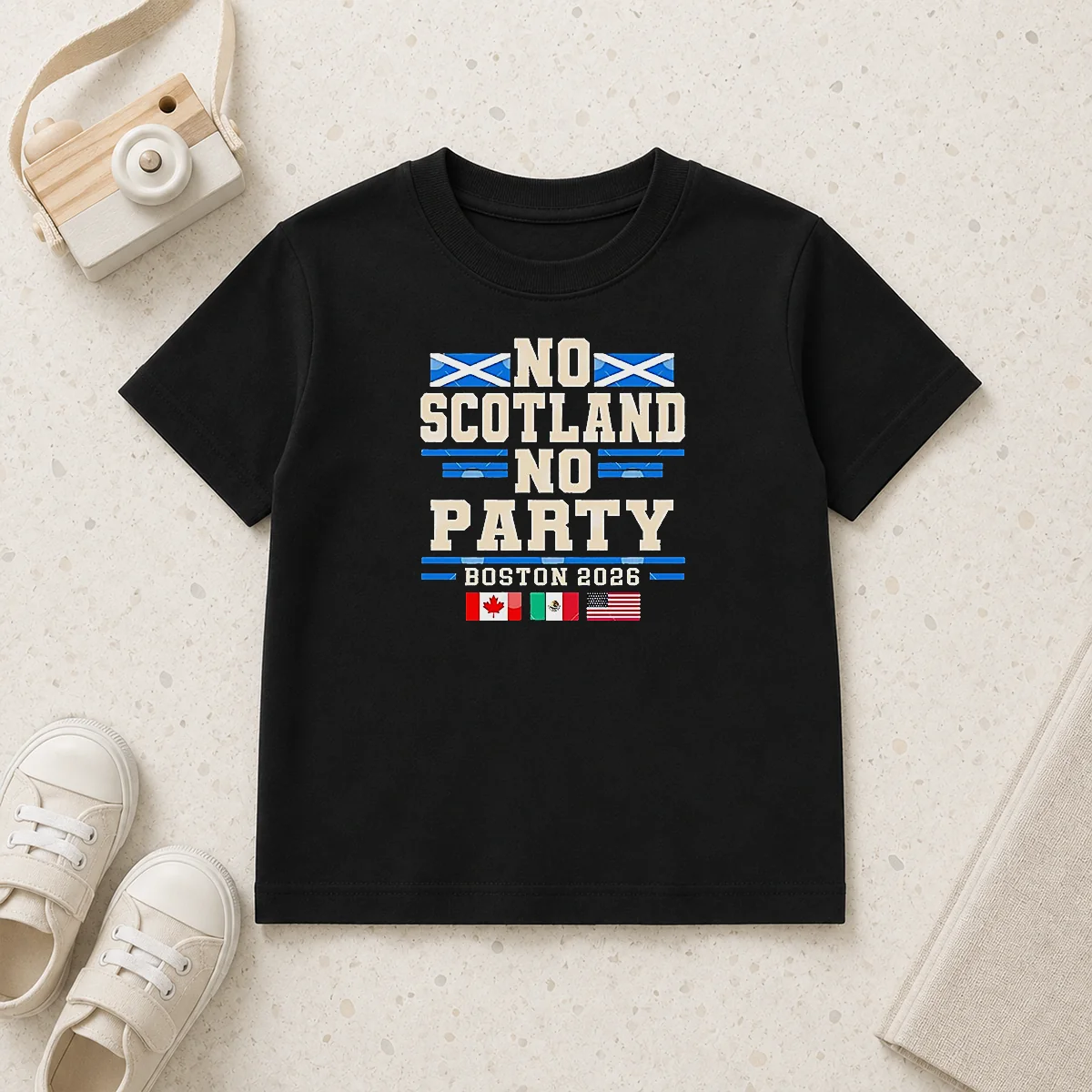 Good The Tartan Army No Scotland No Party Canada Mexico USA Flags Kids T-Shirt