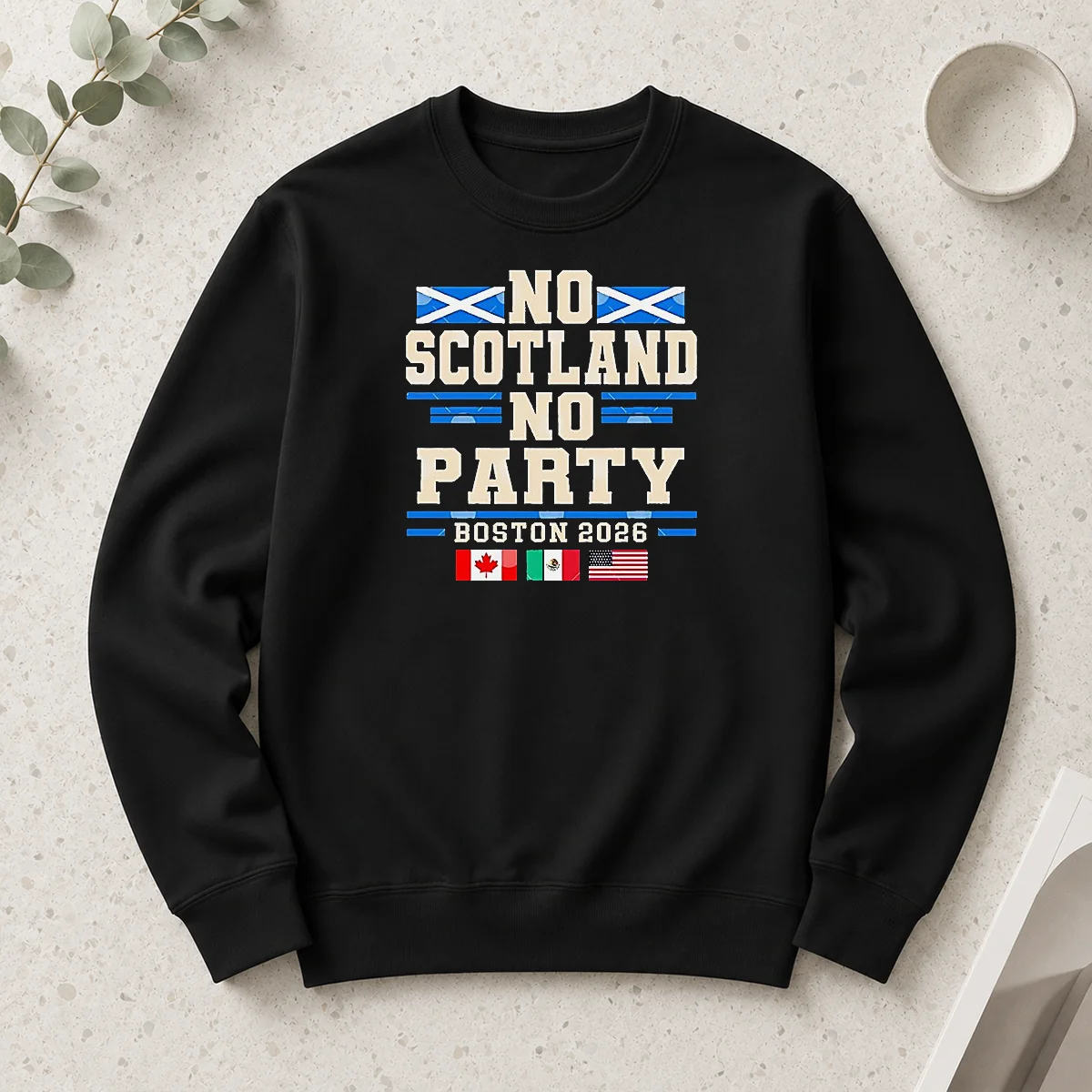 Good The Tartan Army No Scotland No Party Canada Mexico USA Flags Long Sleeve Shirt