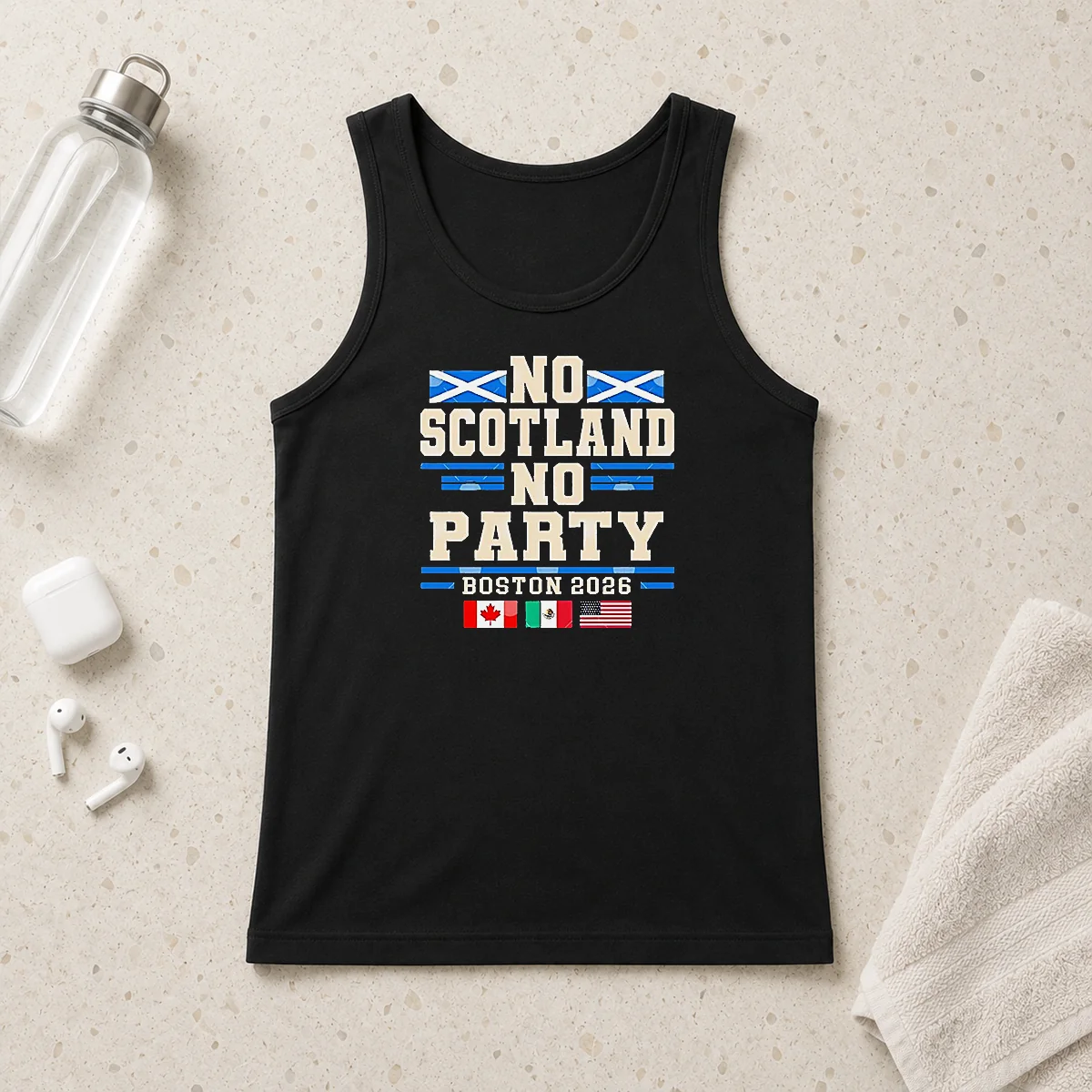 Good The Tartan Army No Scotland No Party Canada Mexico USA Flags Tank Top