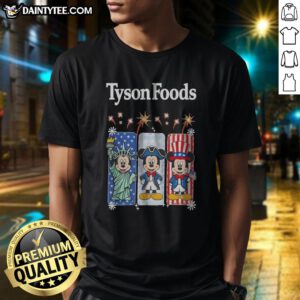 Good Tyson Foods Mickey Mouse Statue Of Liberty Patriot And Uncle Sam Shirt featuring a patriotic graphic on a comfortable cotton tee