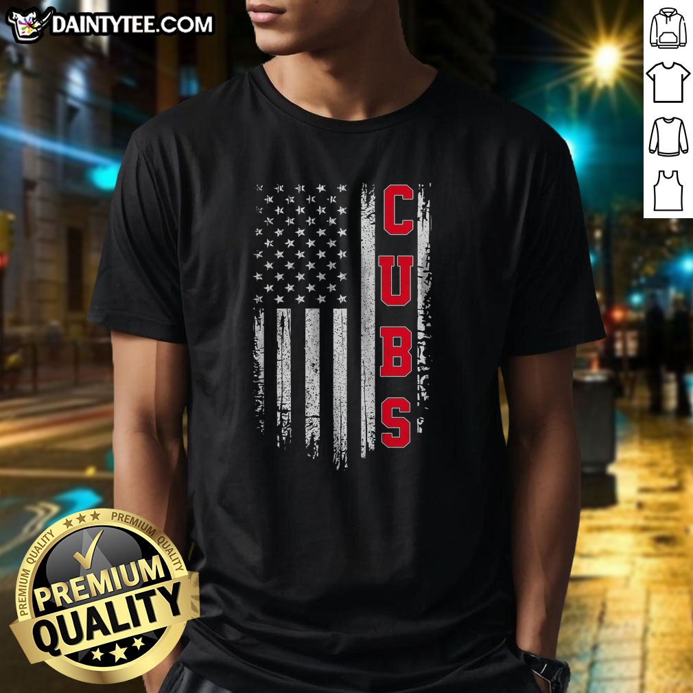 Good Vintage Cubs Name American US Flag Sports Shirt on Classic Shirt Good Vintage Cubs Name American US Flag Sports Shirt shown as a classic shirt preview