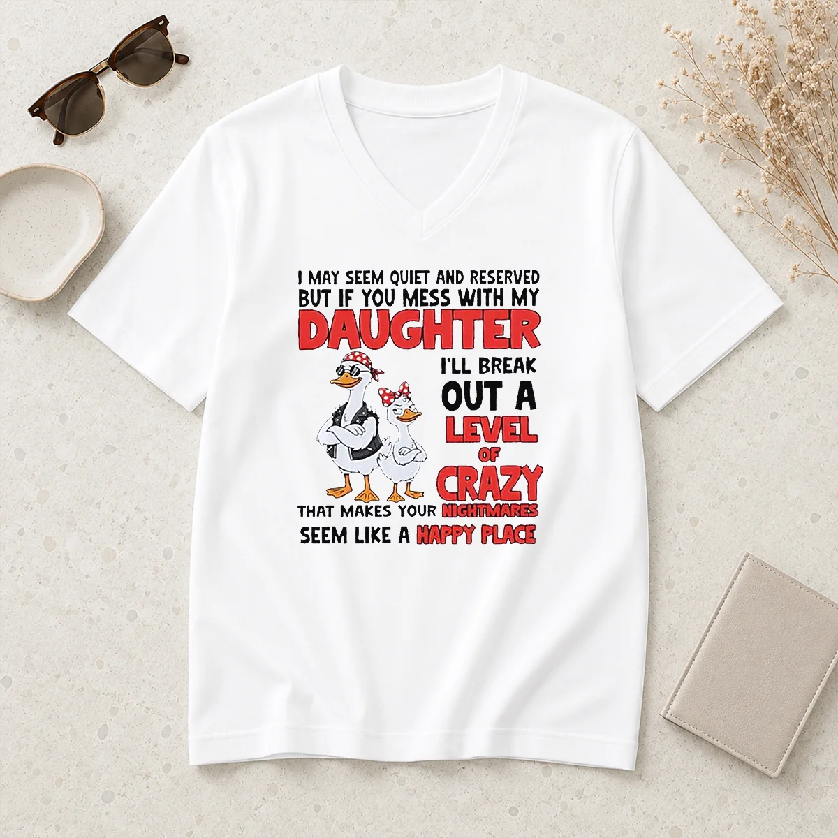 Hot Gooses I May Seem Quiet V-Neck Shirt Hot Gooses I May Seem Quiet V-Neck Shirt