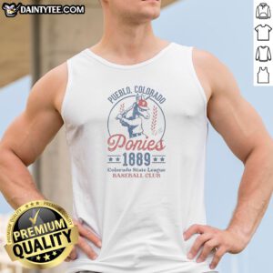 Hot Pueblo Colorado Ponies 1889 Colorado State League Baseball Club Tank Top
