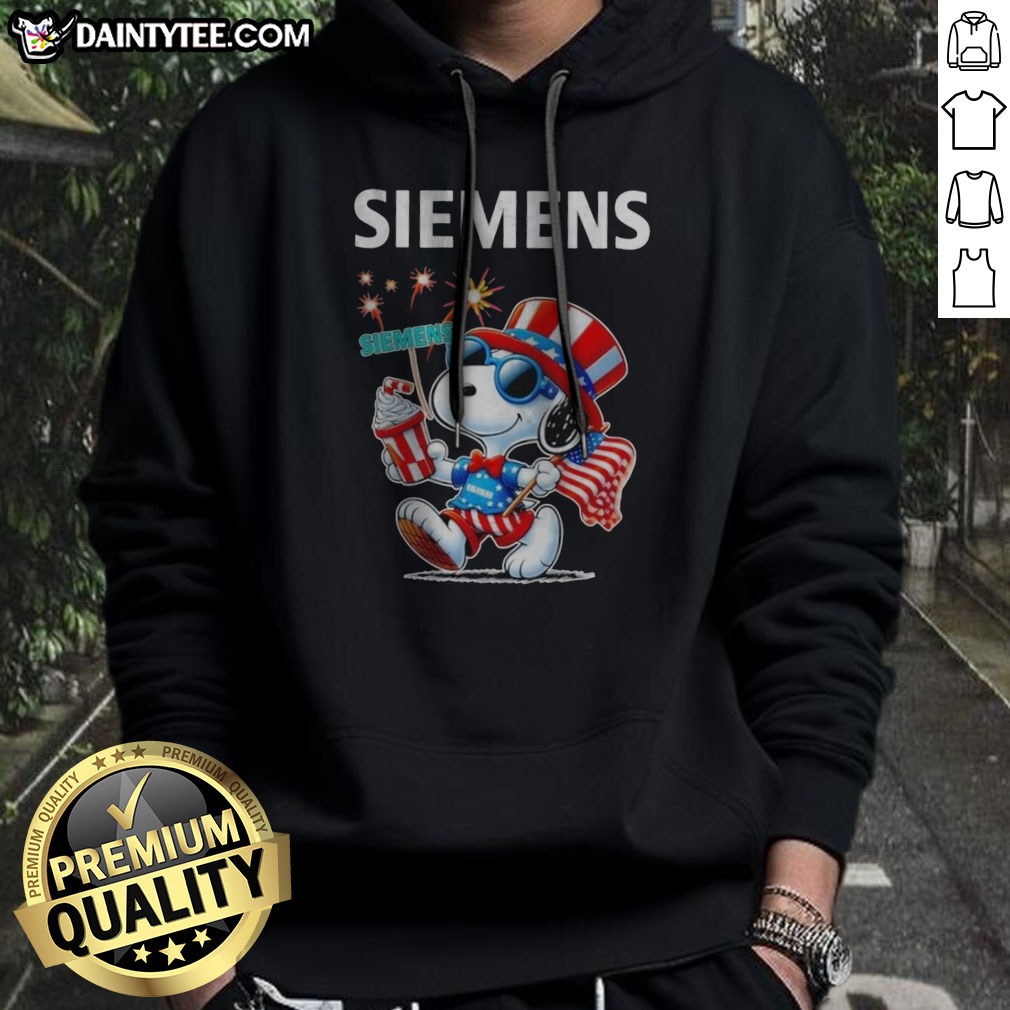 Hot Snoopy X Siemens Fourth Of July American 250 Years 1776 2026 Fireworks Shirt on Hoodie Hot Snoopy X Siemens Fourth Of July American 250 Years 1776 2026 Fireworks Shirt shown as a hoodie preview