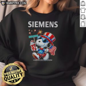 Hot Snoopy X Siemens Fourth Of July American 250 Years 1776 2026 Fireworks Sweatshirt featuring vibrant graphics
