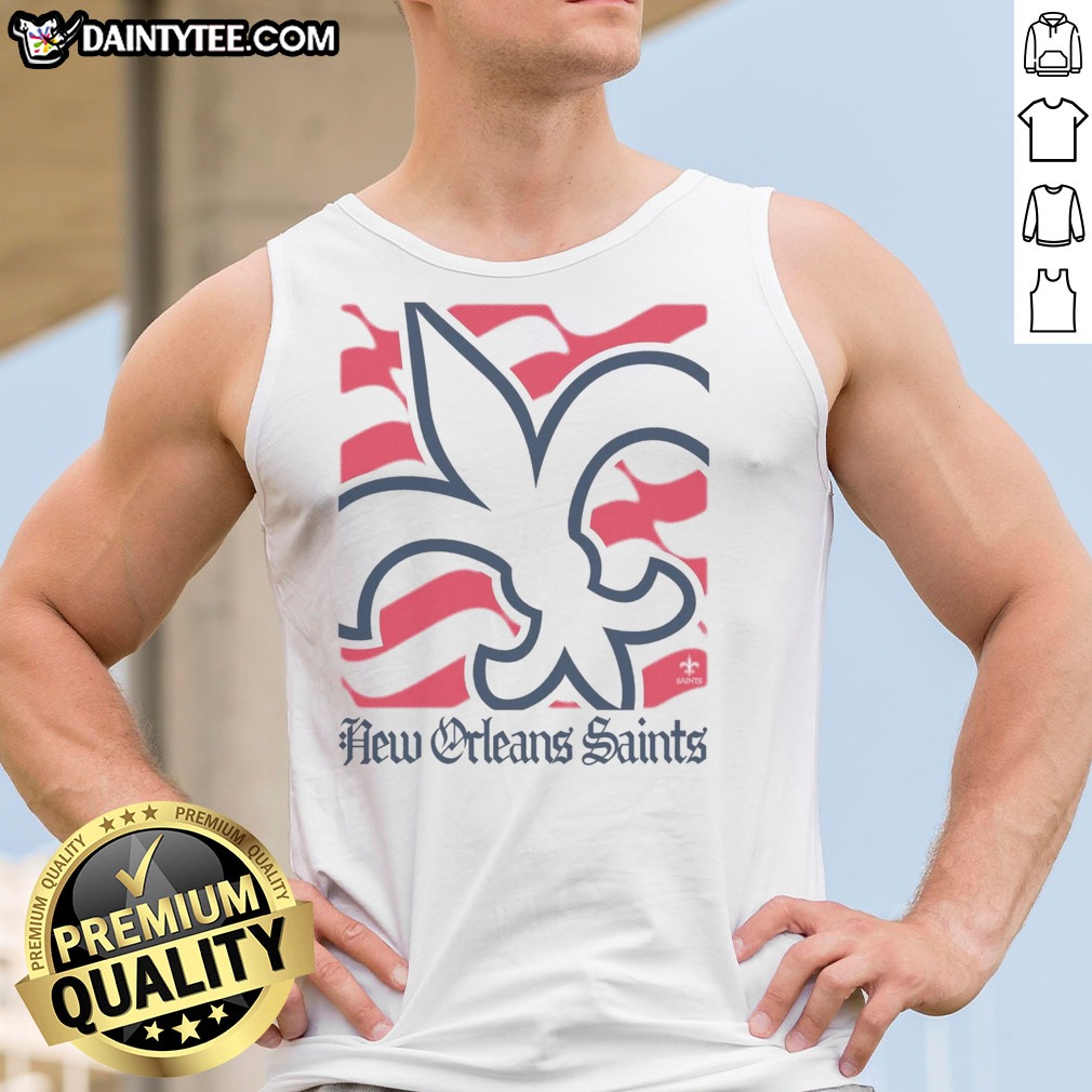 Nice New Orleans Saints American Heritage Wordmark Shirt on Tank Top Nice New Orleans Saints American Heritage Wordmark Shirt shown as a tank top preview
