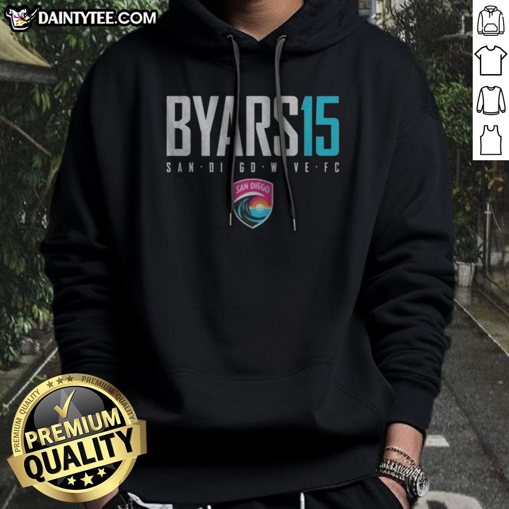 Nice San Diego Wave FC Byars 15 San Diego Wave FC National Women Soccer League Shirt on Ladies Shirt Nice San Diego Wave FC Byars 15 San Diego Wave FC National Women Soccer League Shirt shown as a ladies shirt preview