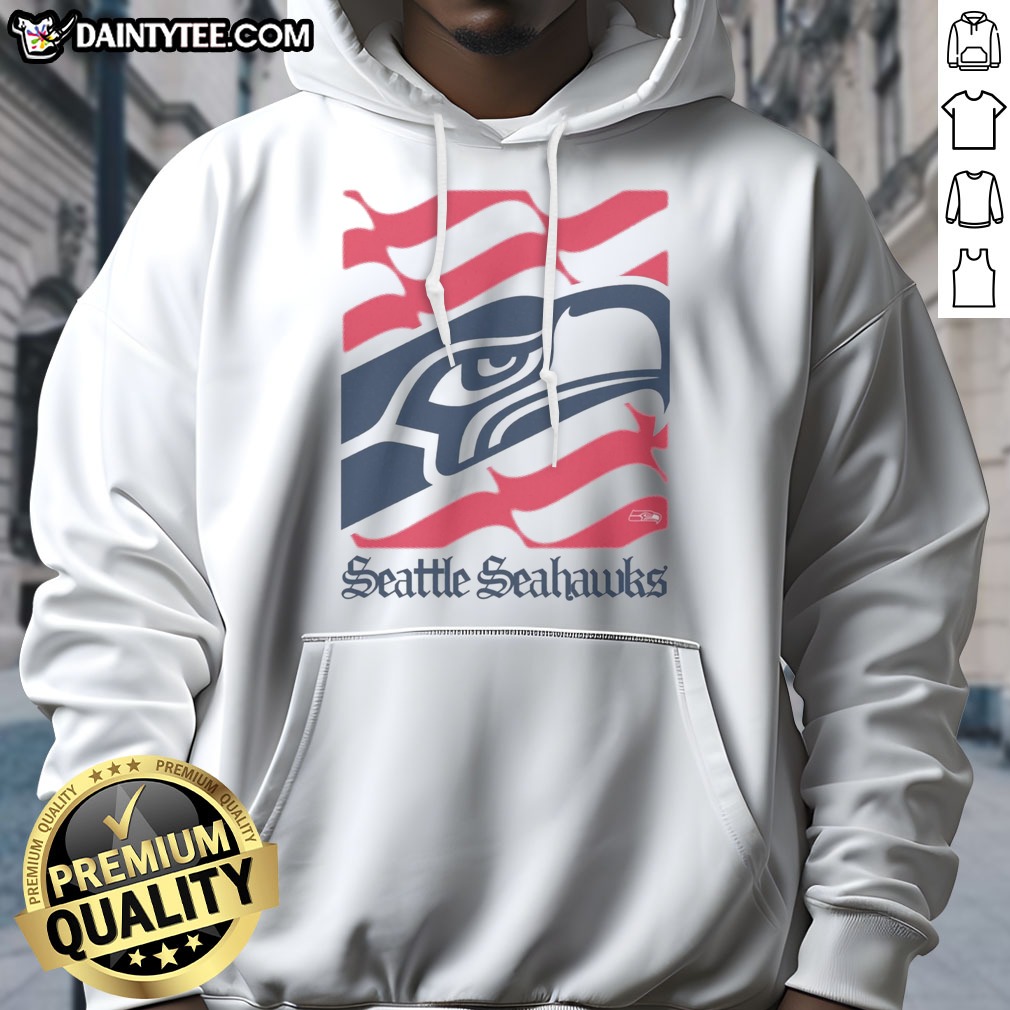 Nice Seattle Seahawks American Heritage Wordmark Shirt on Hoodie Nice Seattle Seahawks American Heritage Wordmark Shirt shown as a hoodie preview