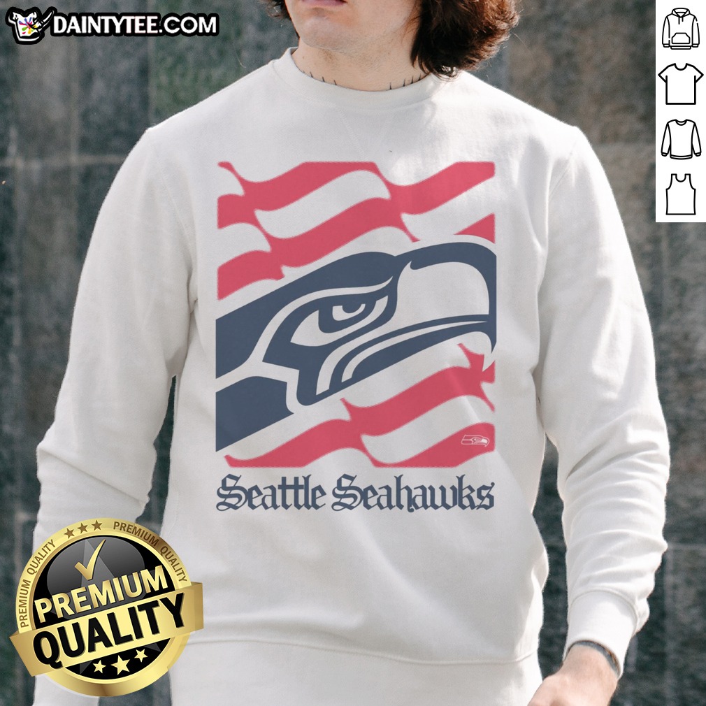 Nice Seattle Seahawks American Heritage Wordmark Shirt on Sweatshirt Nice Seattle Seahawks American Heritage Wordmark Shirt shown as a sweatshirt preview