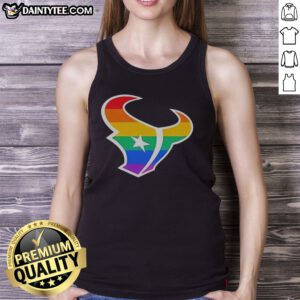 Official Houston Texans Pride Flag Logo NFL Football Team Sports Rainbow Logo Art Tank top featuring vibrant colors