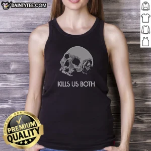 Official I Hope This Email Kill US Both Vintage Tank Top in classic black with bold white text, sleeveless casual wear