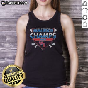 Official IHSAA 2A Softball Semi State Champs Webo 2026 WB Logo Sport Team Tournament Tank Top featuring team logo