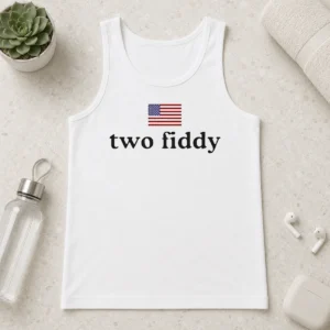 Original American Flag Two Fiddy Tank Top