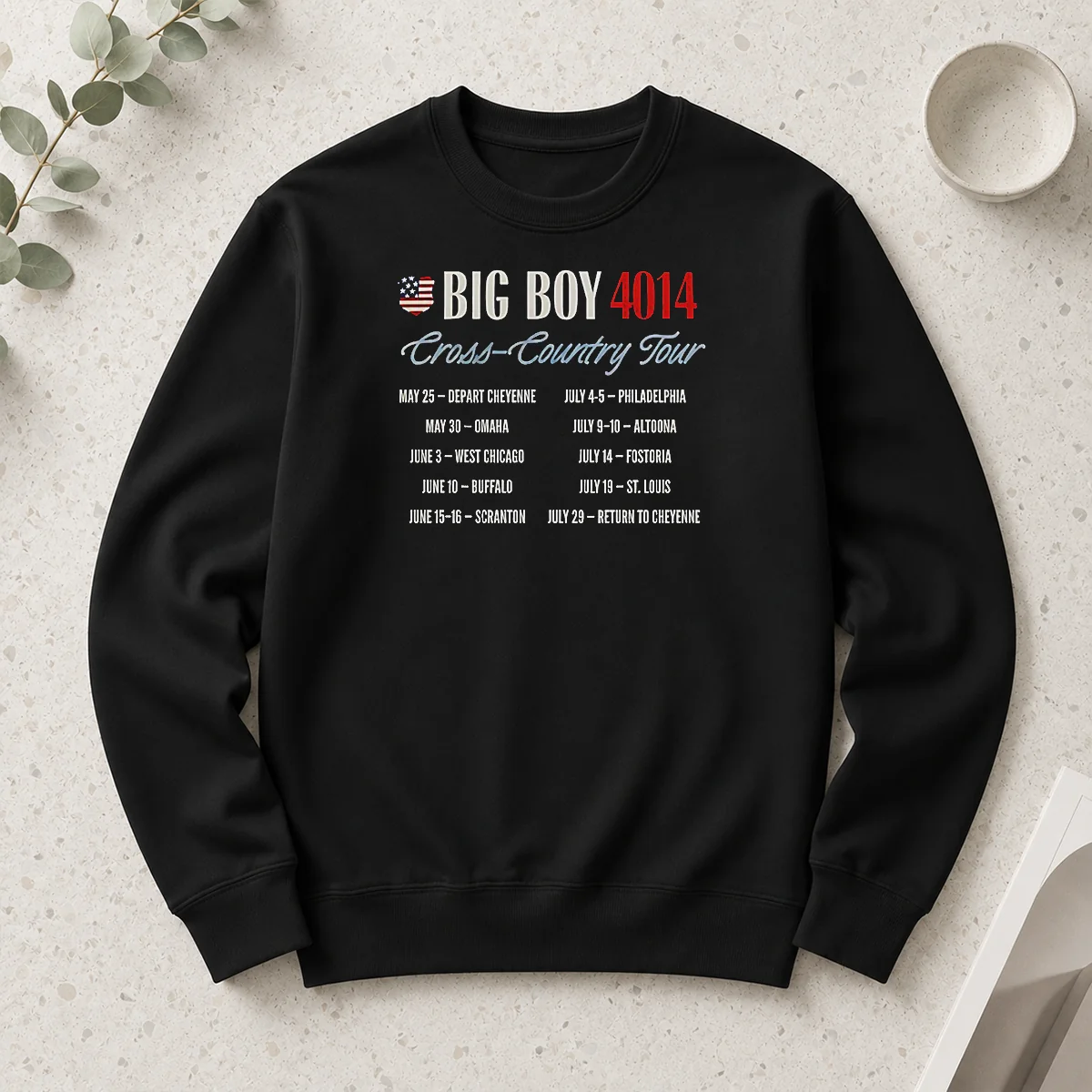 Original Big Boy 4014 Tour America 250th Train Cross Country Tour Long Sleeve Shirt