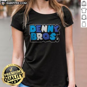Original Denny Bros Ladies Shirt displayed on a hanger, showcasing its unique style and fit.