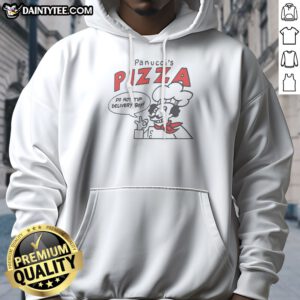 Original Panucci'S Pizza Do Not Tip Delivery Boy Hoodie in black, featuring bold white text on front