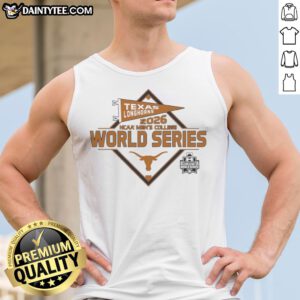 Original Texas Longhorns 2026 NCAA College World Series Omaha Baseball Tank top featuring vibrant team colors
