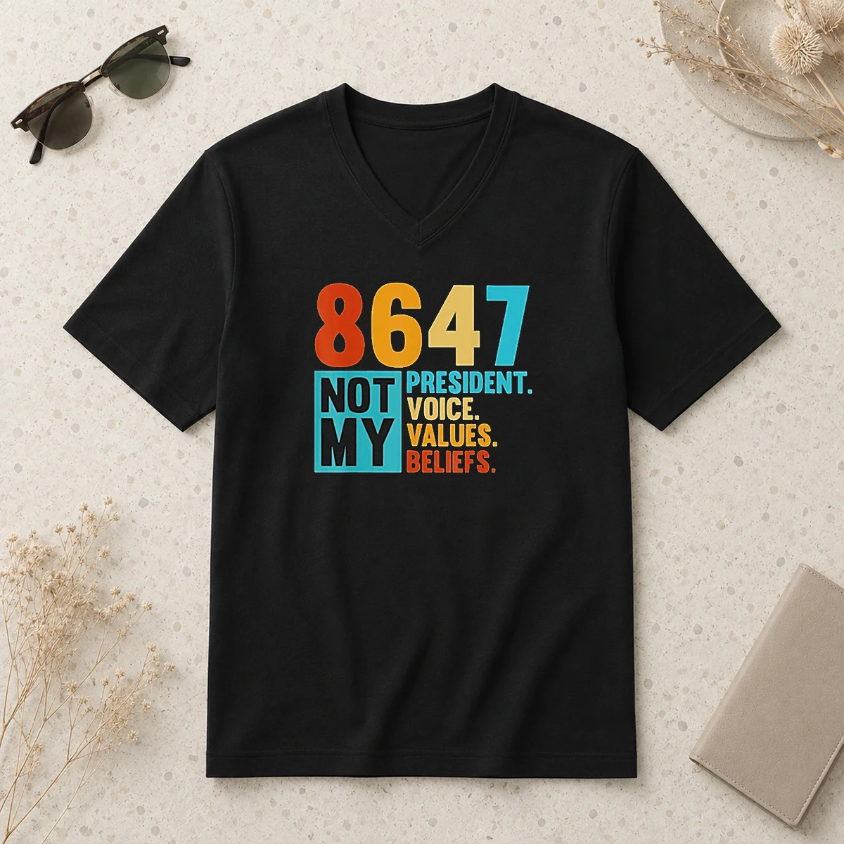 Premium 8647 Not My President Voice V-Neck Shirt Premium 8647 Not My President Voice V-Neck Shirt