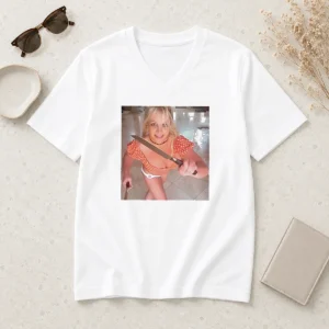 Premium Britney Spears Butcher Baby Knife Dance V-Neck Shirt