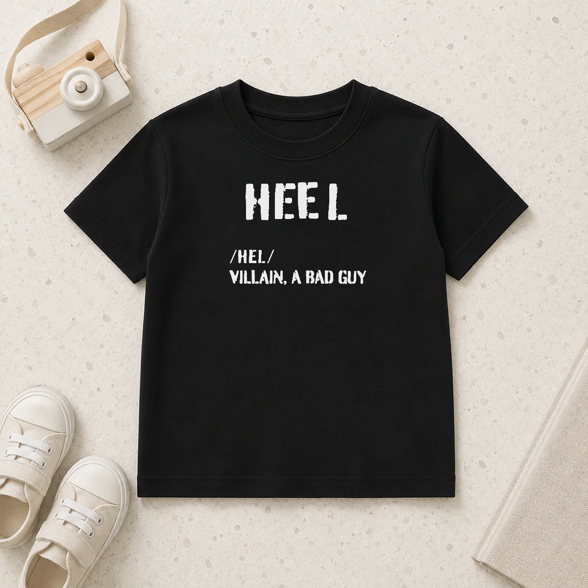 Premium Heel Villain A Bad Guy Kids T-Shirt