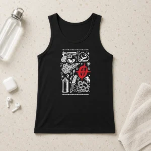 Premium Street Life Tattoo Symbols Flash Art Tank Top