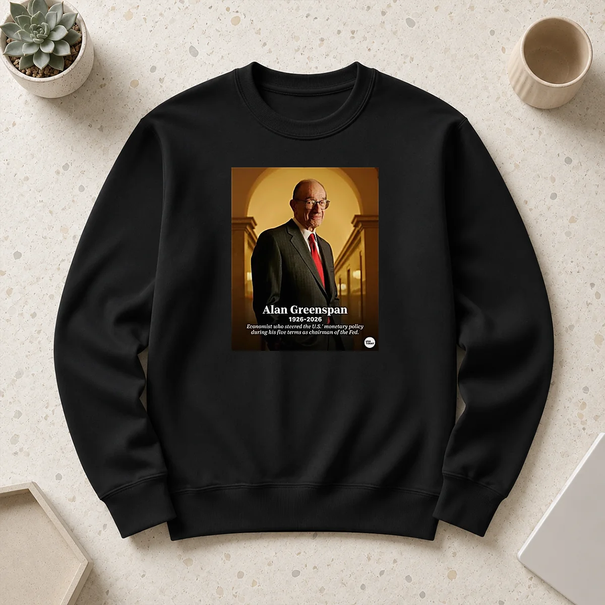 Pretty Alan Greenspan 1926 2026 Economist WHO Steered The US Monetary Policy During His Five Term Sweater