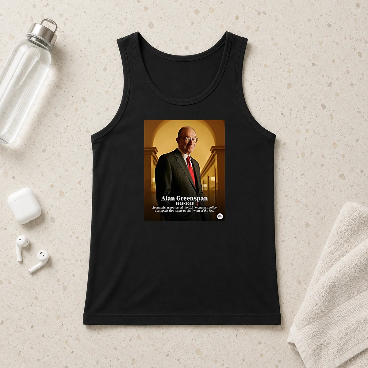 Pretty Alan Greenspan 1926 2026 Economist WHO Steered The US Monetary Policy During His Five Term Tank Top