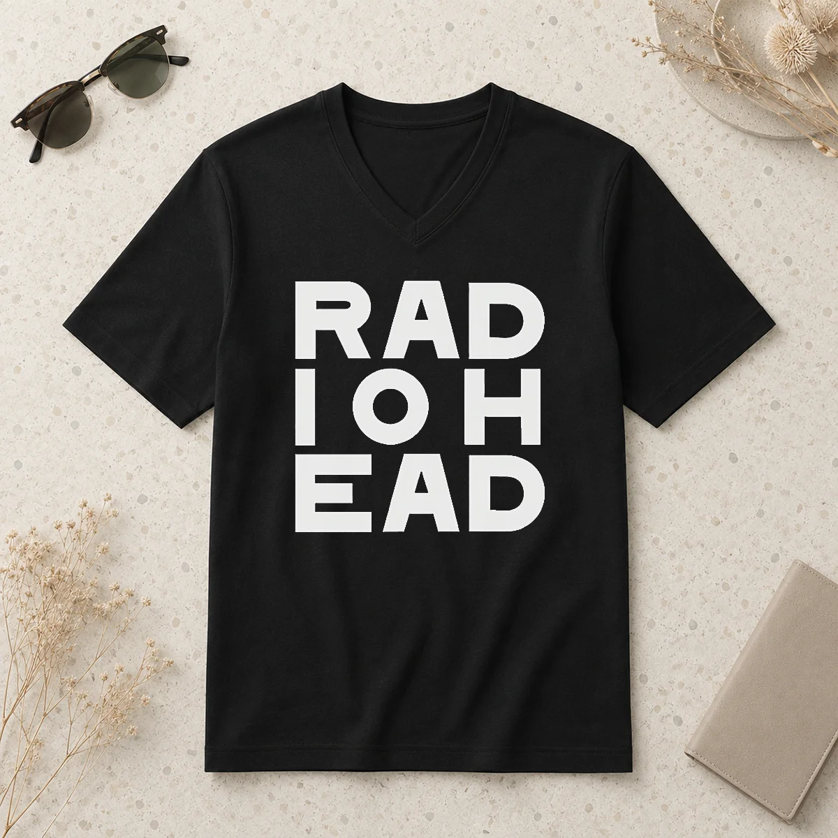 Pretty Edward Norton Radiohead V-Neck Shirt Pretty Edward Norton Radiohead V-Neck Shirt
