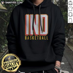Pretty Indiana Basketball Bold Stacked Letters Hoodie