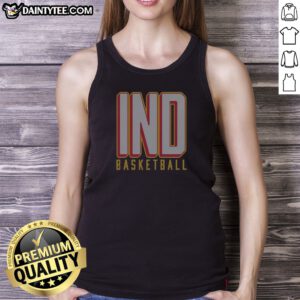 Pretty Indiana Basketball Bold Stacked Letters Tank Top