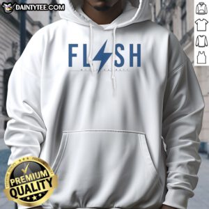 Pretty Myles Garrett Flash Logo Design NFLPA Graphic Apparel Cotton Hoodie featuring a bold logo on a comfortable fit.