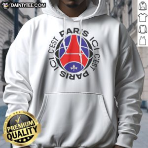 Pretty Paris Saint Germain Football Club Ici C'Est Paris Hoodie displayed on a clean background