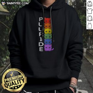 Pretty Puuride Cute Cats Hoodie featuring adorable cat illustrations on a cozy fabric.