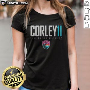 Pretty San Diego Wave FC Corley 11 San Diego Wave FC Ladies Shirt featuring vibrant team colors and a comfortable fit.