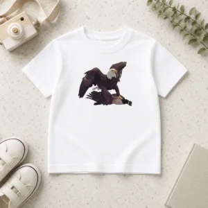 Top Bald Eagle Attacking Canada Goose Kids T-Shirt