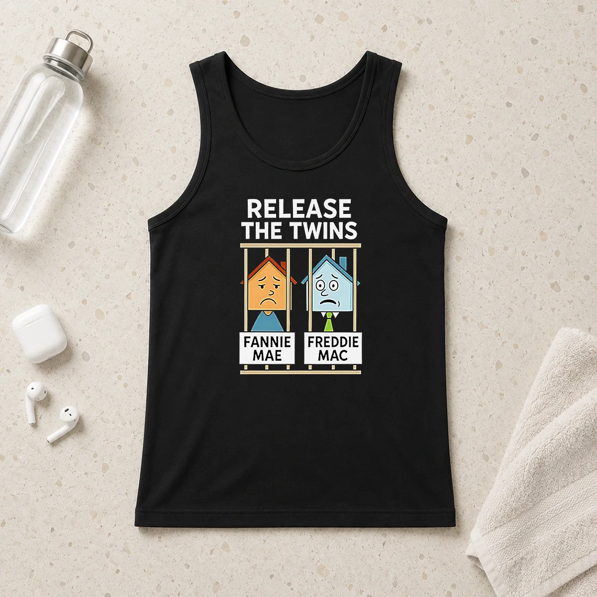 Awesome Fannie Mae Vs Freddie Mac Release The Wins Tank Top in black, sleeveless casual wear for summer