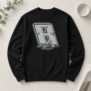 Awesome Kyle Busch Black No 8 Signature Long Sleeve Shirt