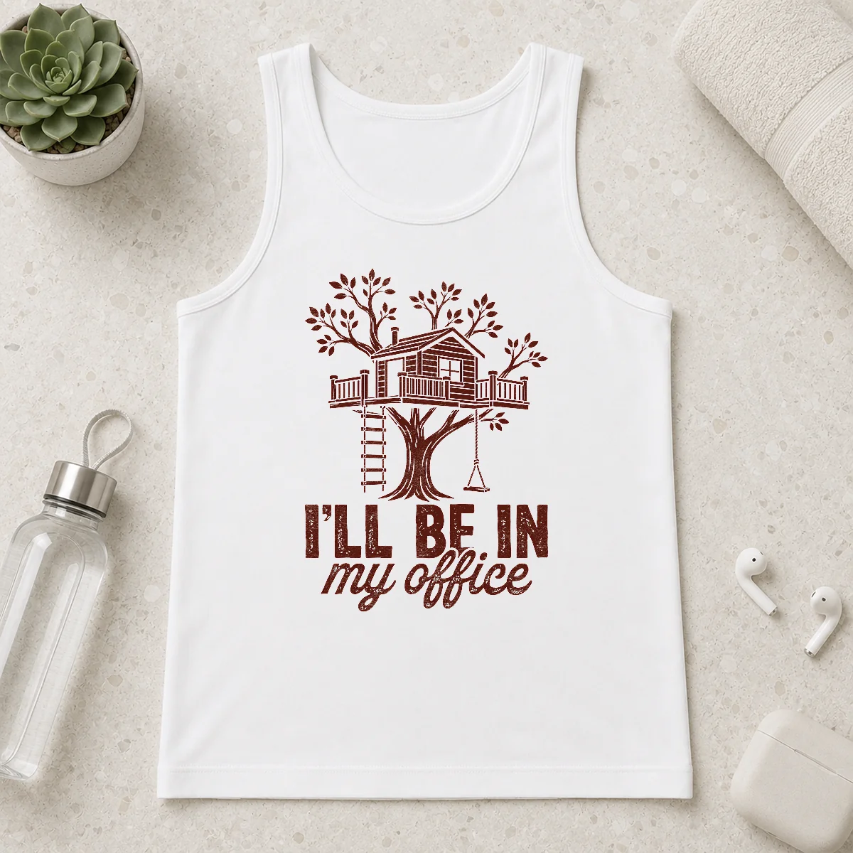 Awesome Nice Treehouse Office I'Ll Be In My Office Tank Top