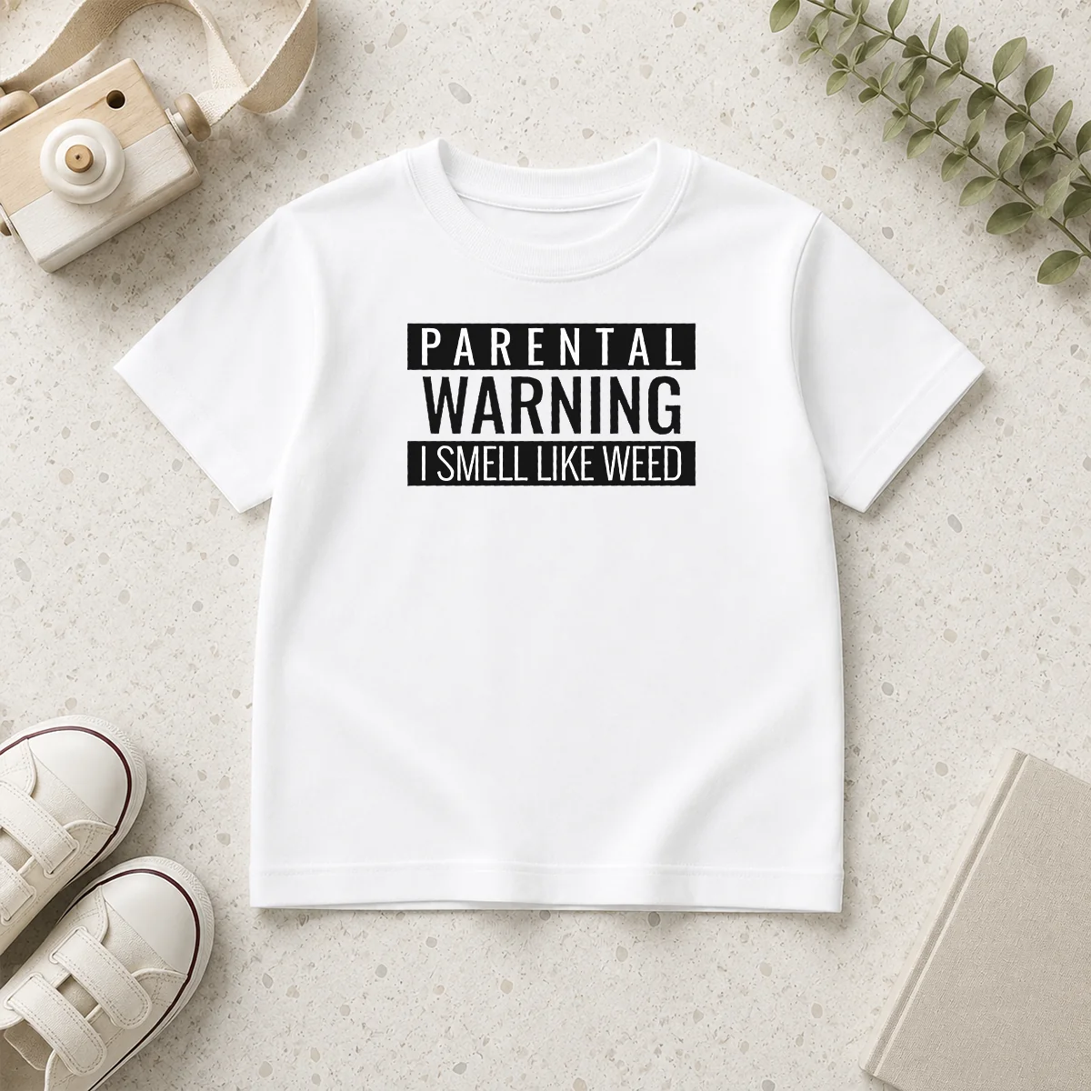 Awesome Parental Warning I Smell Like Weed Kids T-Shirt