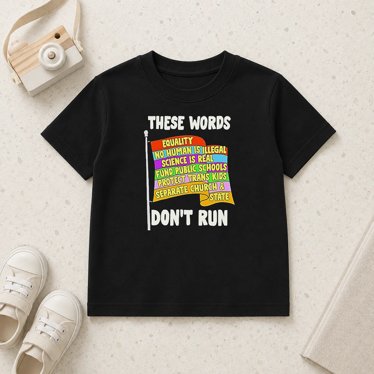 Awesome Pretty Equality No Human Is Illegal Science Is Real Fund Public Schools Protect Trans Kids T-Shirt