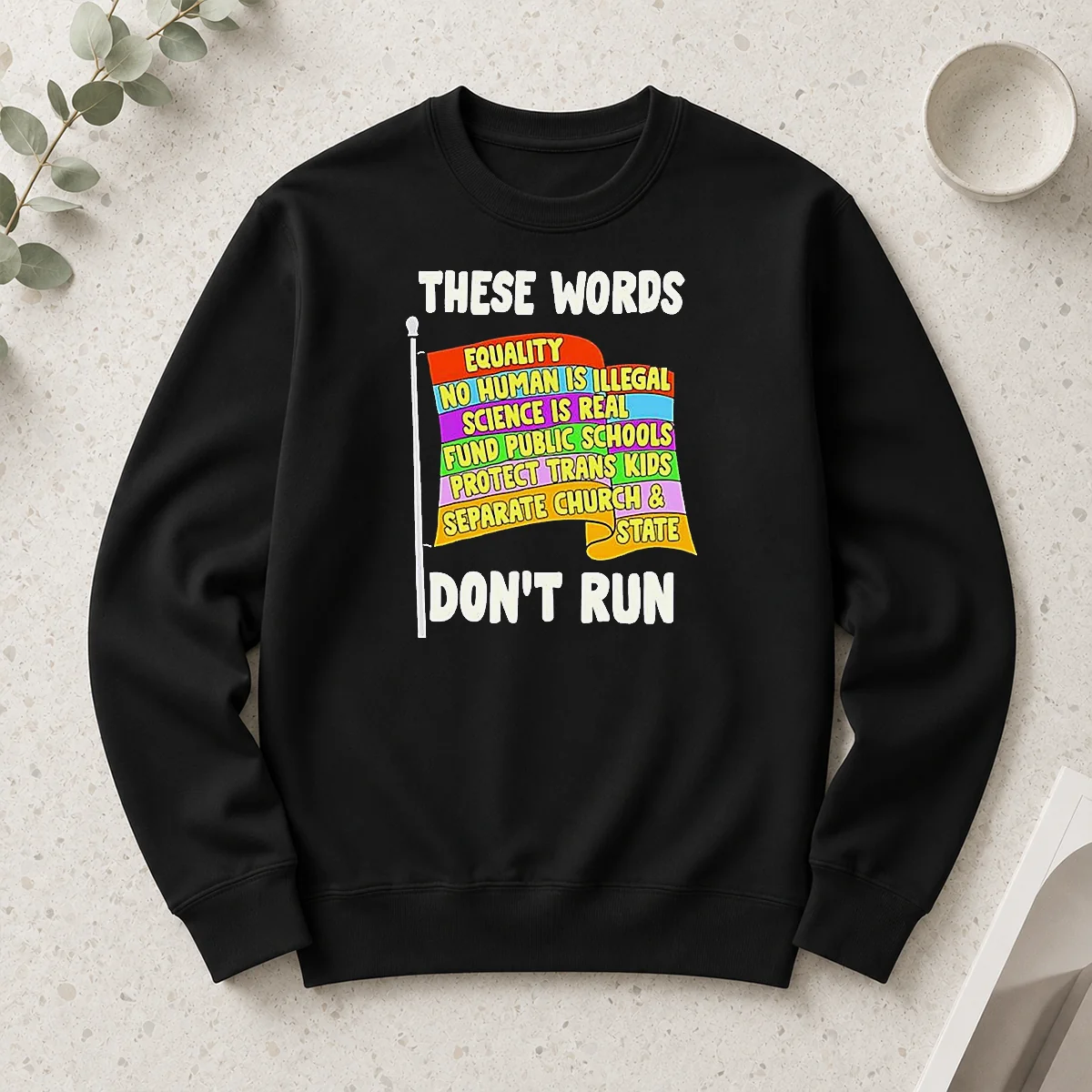 Awesome Pretty Equality No Human Is Illegal Science Is Real Fund Public Schools Protect Trans Long Sleeve Shirt