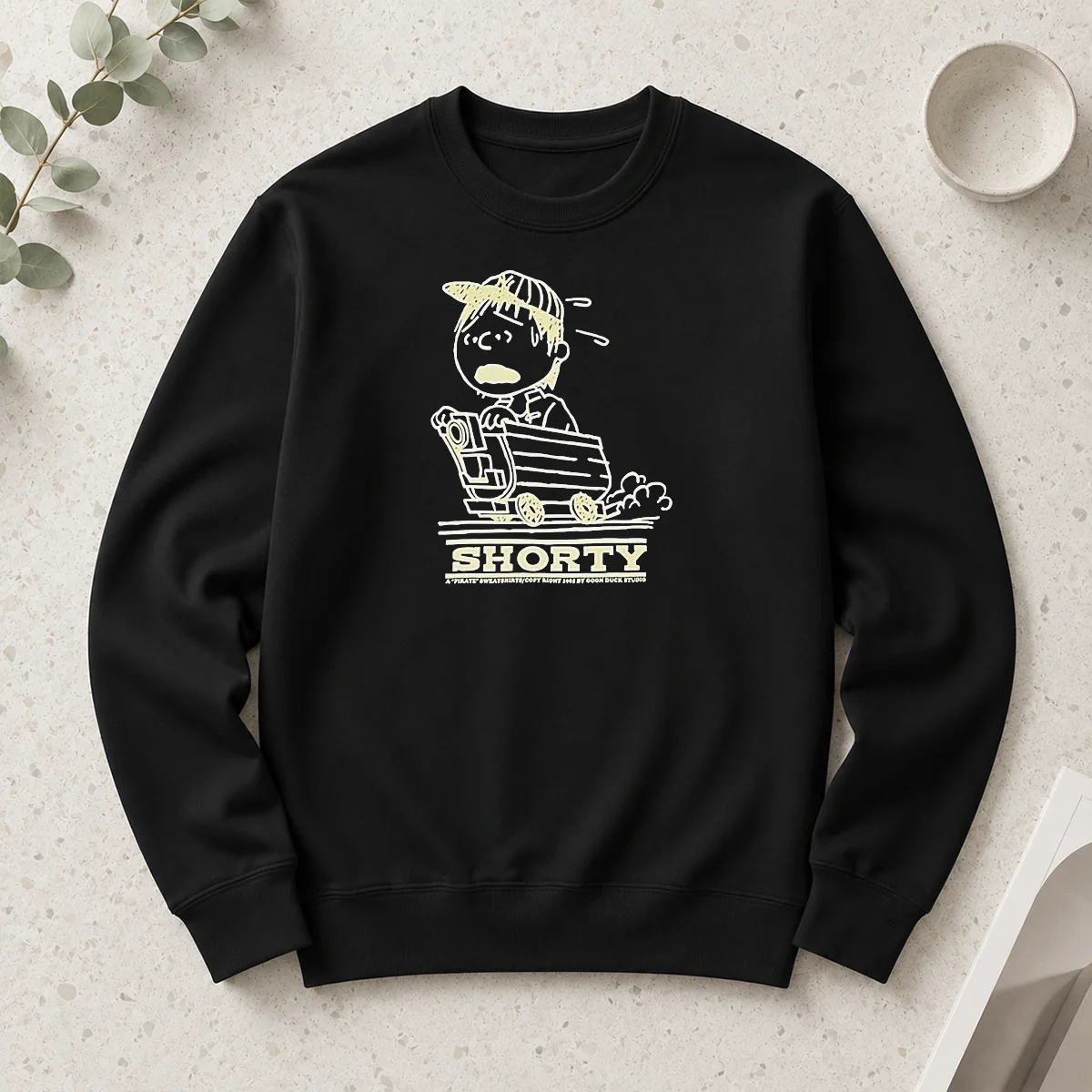Funny Linus Van Pelt Peanuts Comic Strip Shorty A Pirate Sweatshirts Copy Right 1985 Long Sleeve Shirt