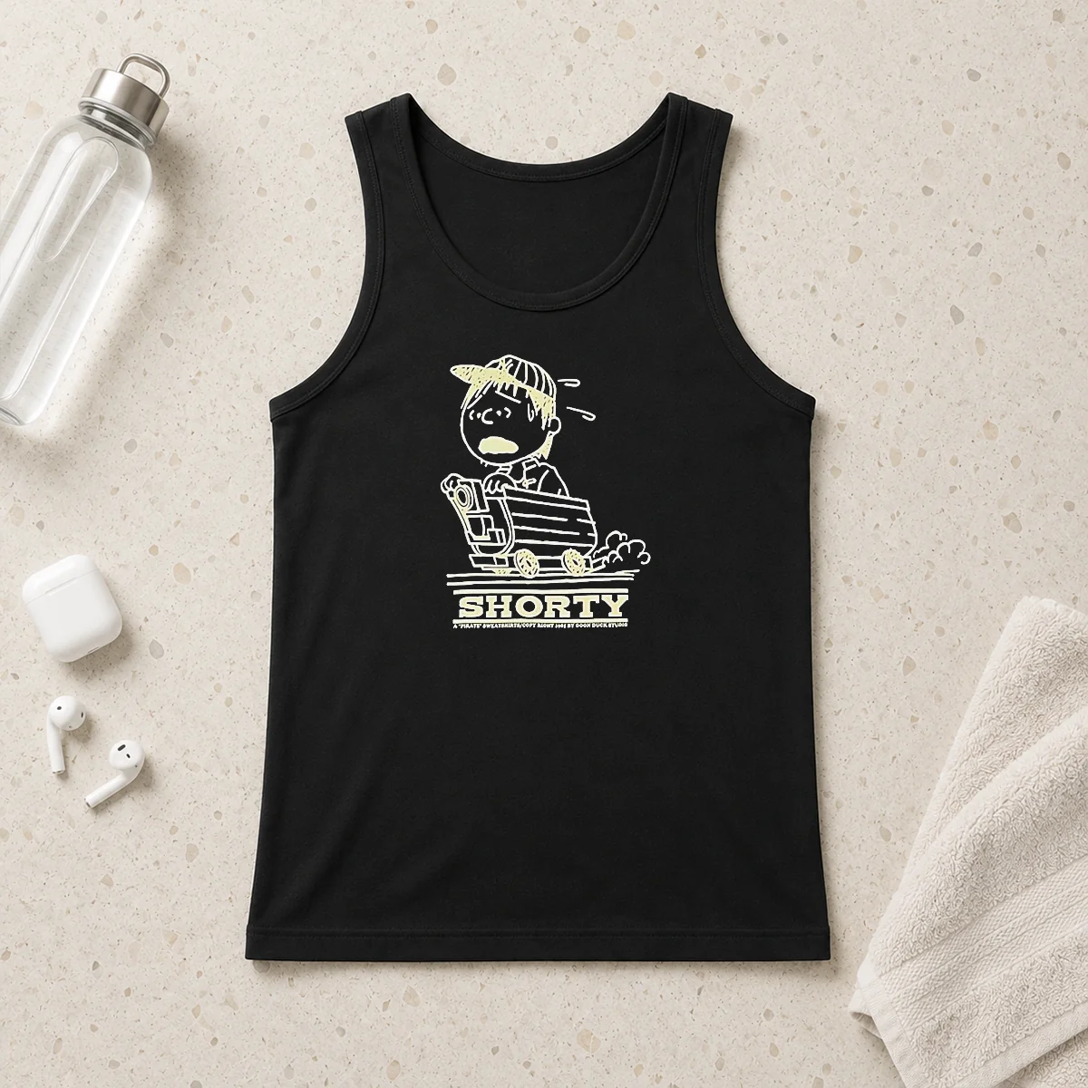Funny Linus Van Pelt Peanuts Comic Strip Shorty A Pirate Sweatshirts Copy Right 1985 Tank Top