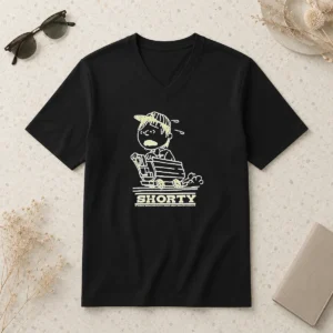Funny Linus Van Pelt Peanuts Comic Strip Shorty A Pirate Sweatshirts Copy Right 1985 V-Neck Shirt